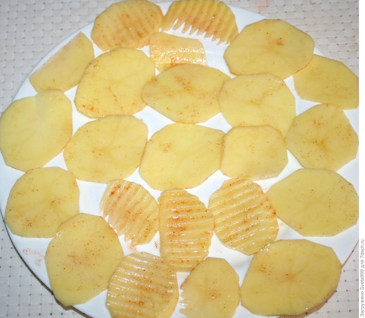 Картофельные чипсы в микроволновке