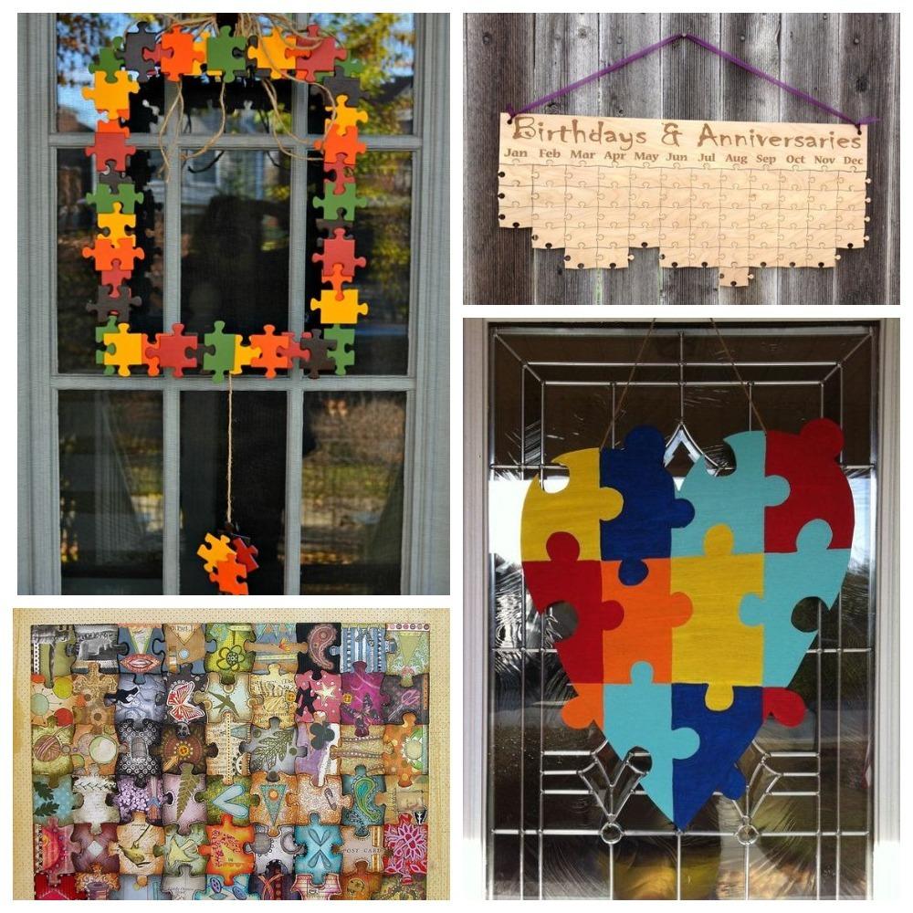 Поделки из пазлов и в стиле пазлов: идеи и фото