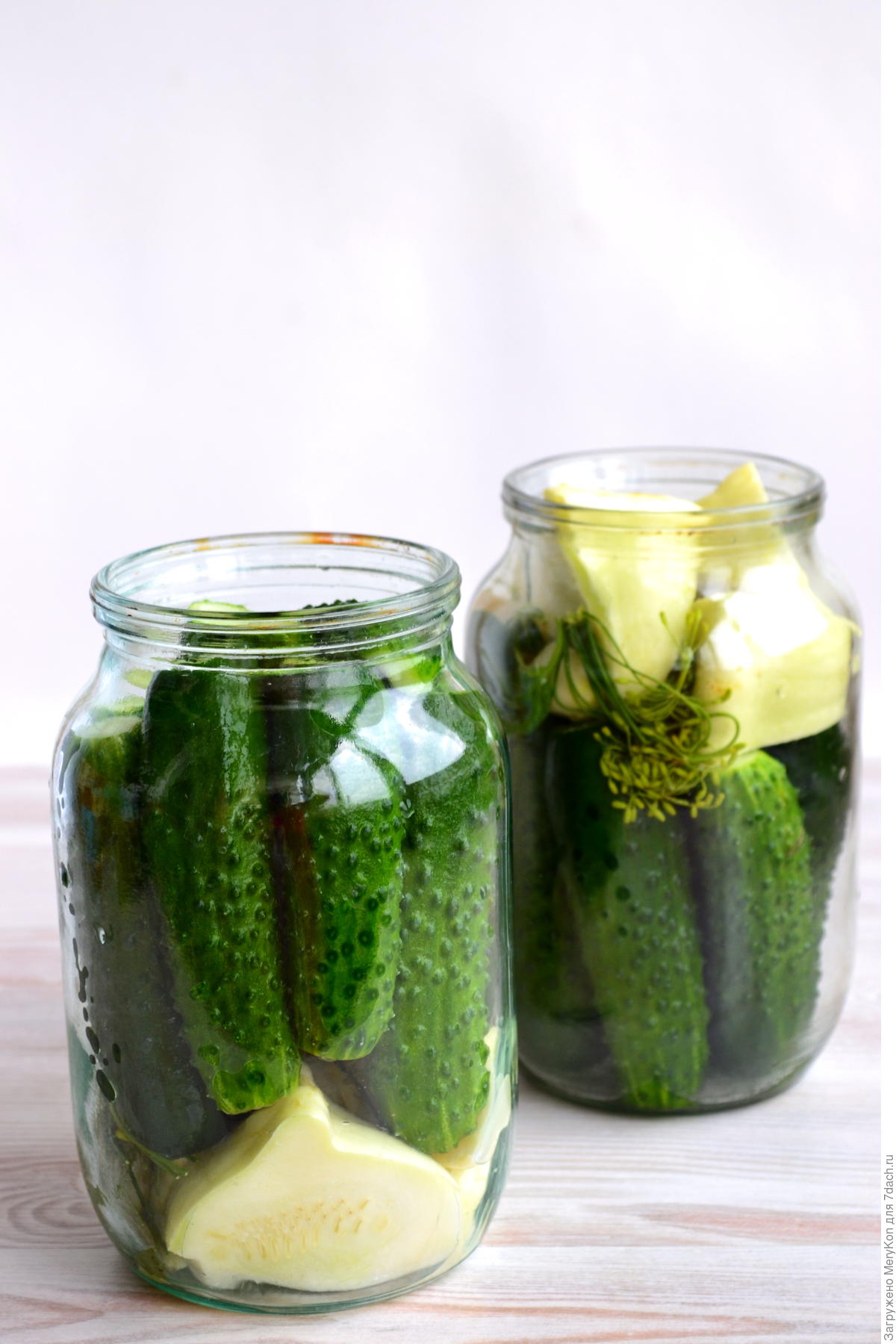 Консервированные огурцы с патиссонами (на зиму)