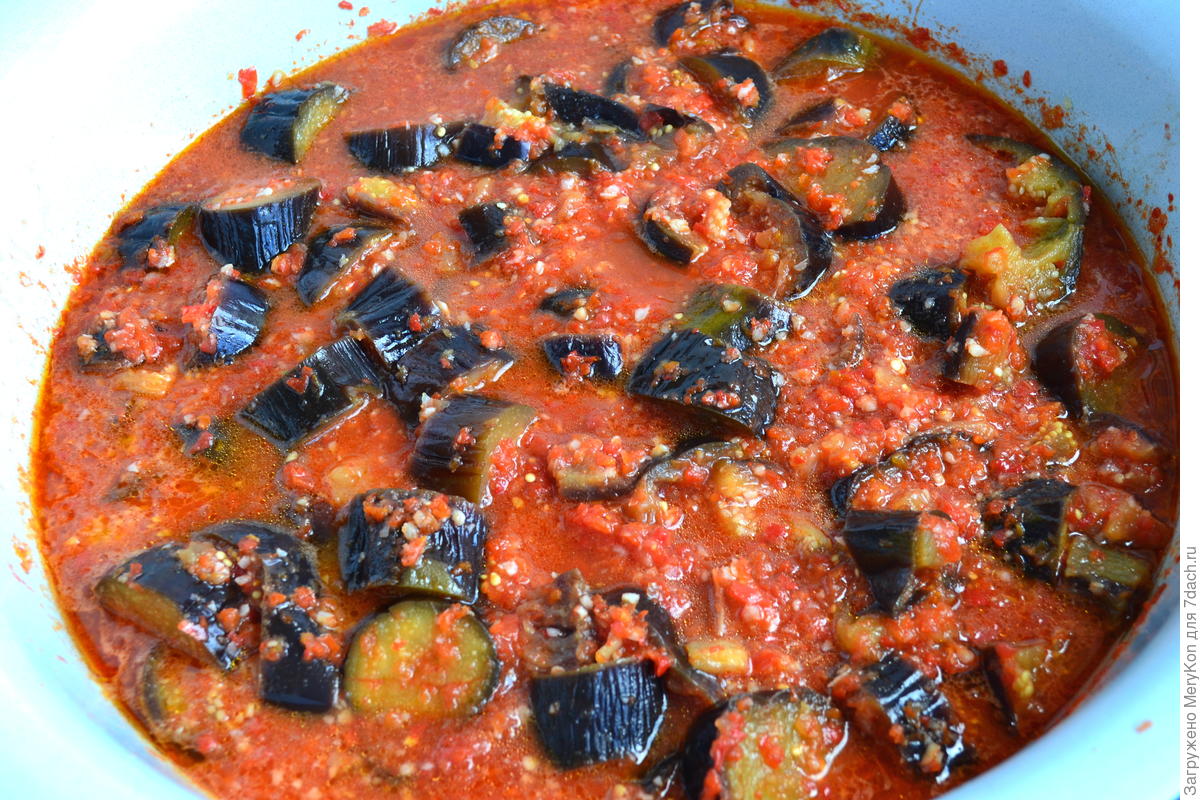 Баклажаны в томатной заливке (на зиму)