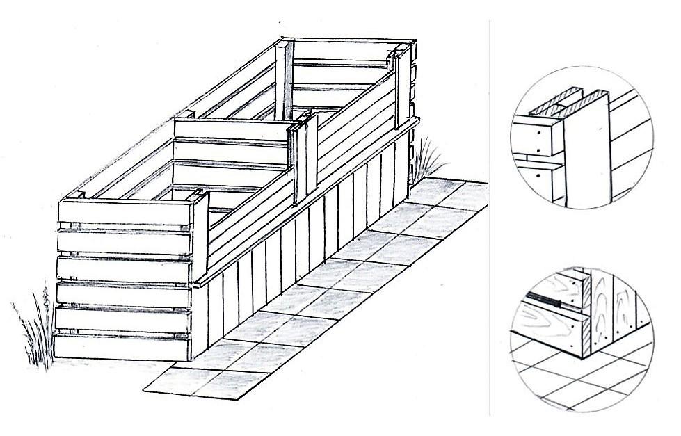 Схема компостного ящика