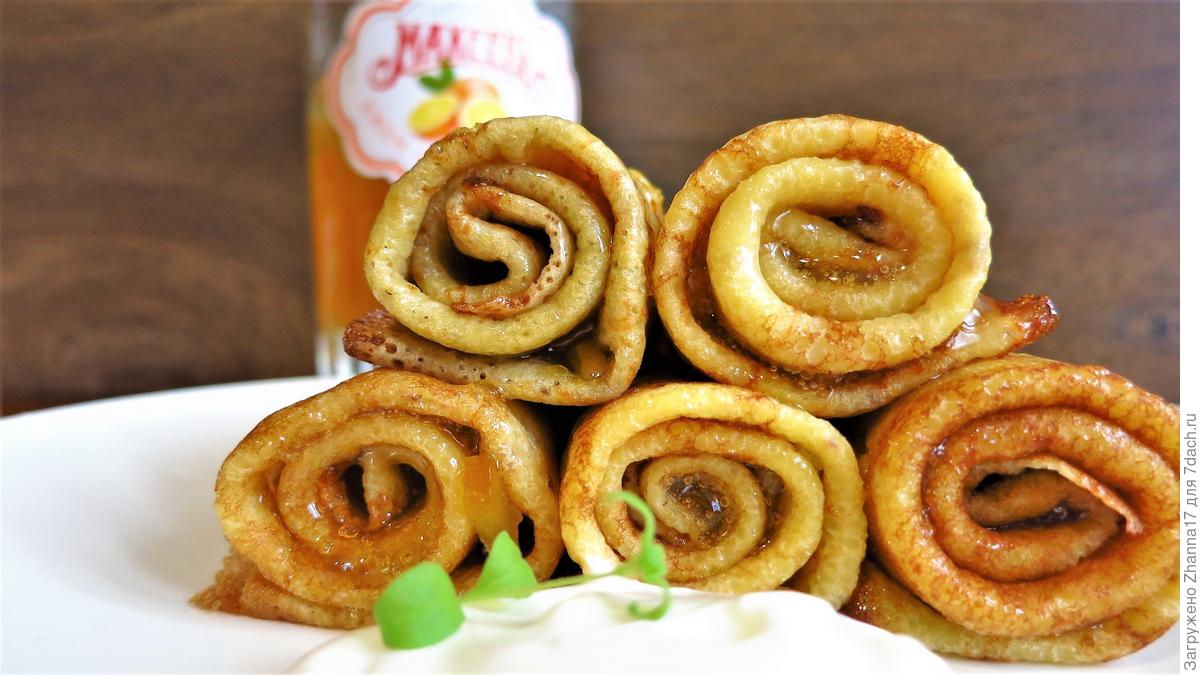 Блинчики с апельсиновым джемом доставка