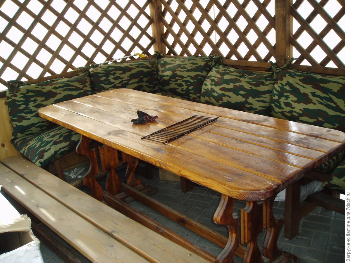 Скамейки и столы для садовой беседки