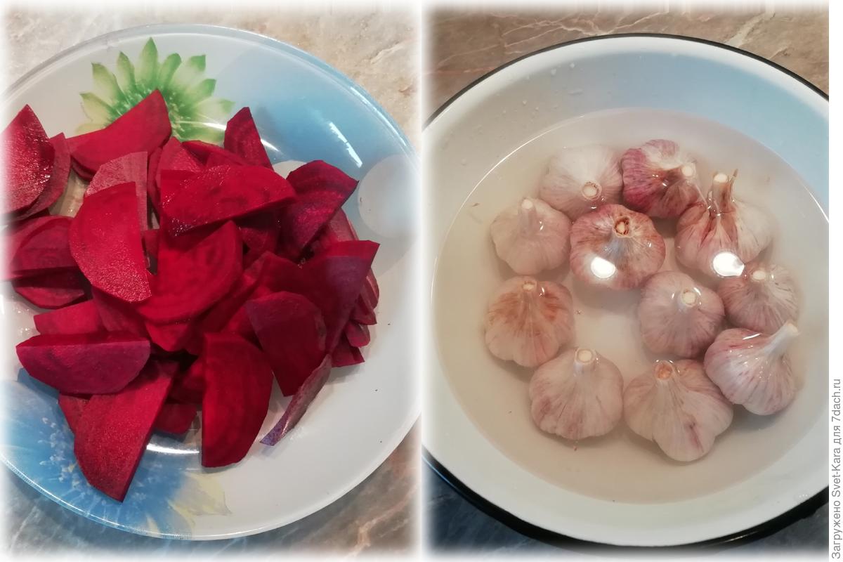 Маринованный чеснок со свеклой