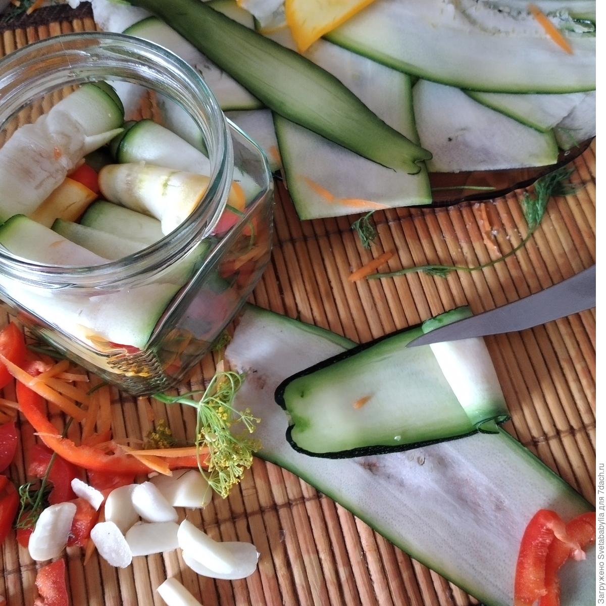Маринованные кабачки с морковью, на зиму