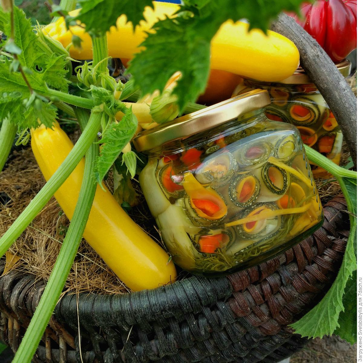 Маринованные кабачки с морковью, на зиму
