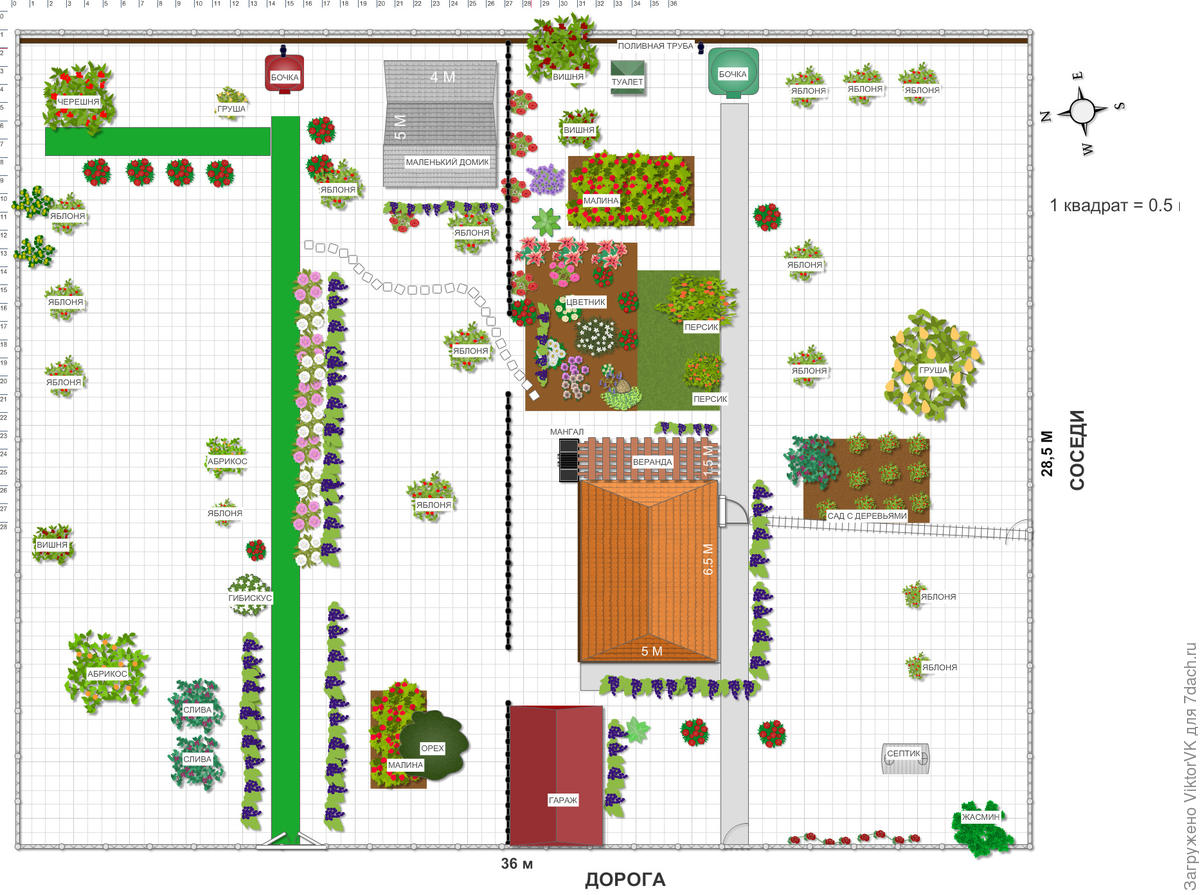 Планировка участка 5 соток схема варианты