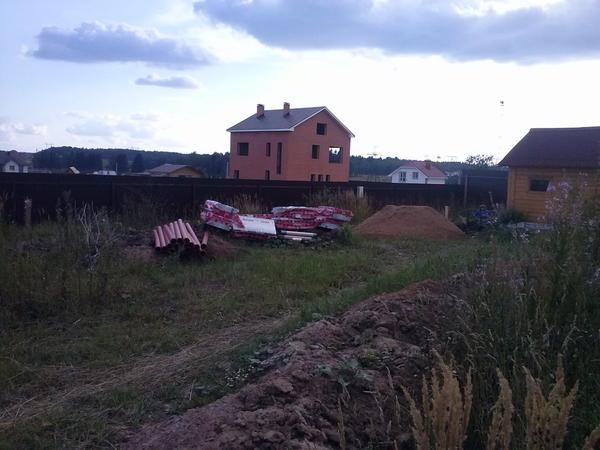 засыпаем котлован песком