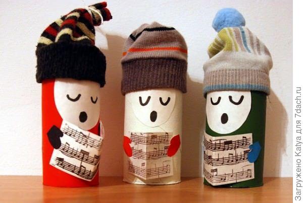 Фигурки из втулок от туалетной бумаги. Фото с сайта recyclart.org