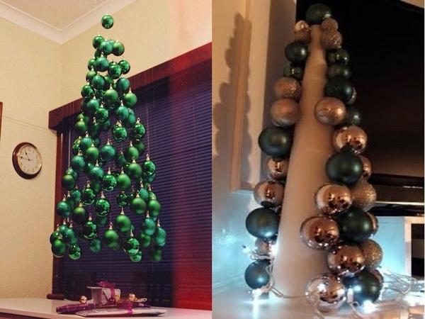 Елка из игрушек-шаров. Фото с сайта ru.pinterest.com