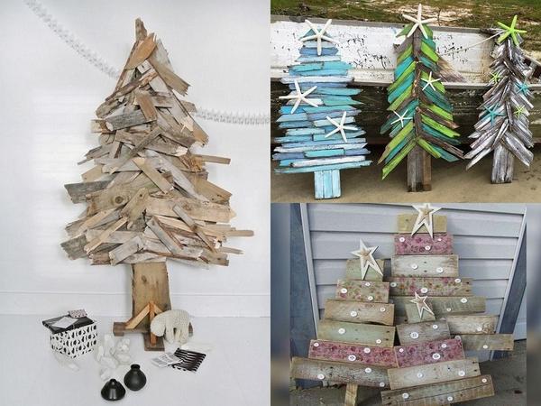 Елки из досок. Фото с сайта ru.pinterest.com