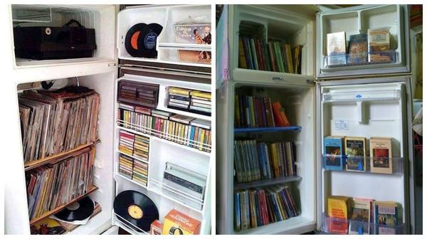 Для пластинок и книг холодильник станет надежной защитой от пыли