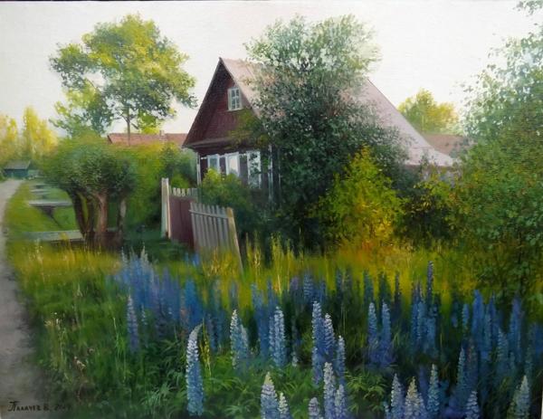 Вячеслав Палачев. Деревенский пейзаж. 2014 г.