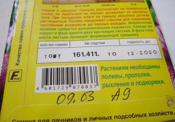 Петуния Варвара краса F1. Посев 09.03, код А9