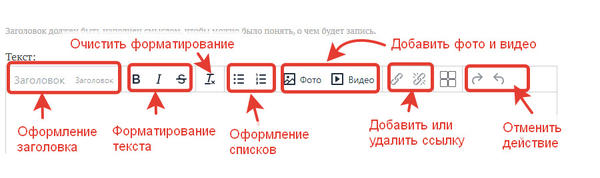 Инструменты, расположенные на панели редактирования, помогут оформить запись