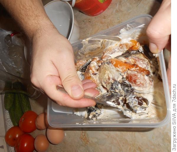 баклажаны под соусом