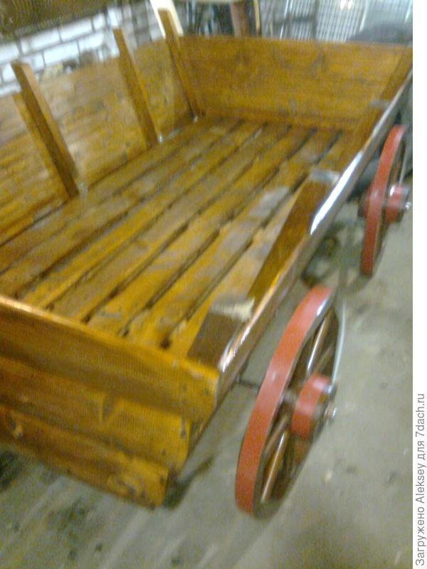 Телега-клумба