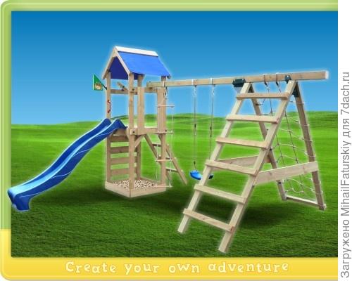 Как построить деревянный игровой комплекс для детей на даче?