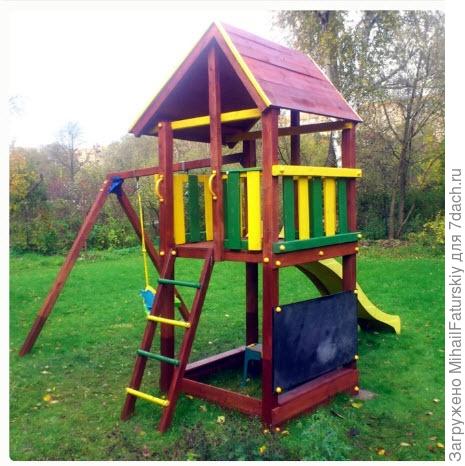 деревянный игровой комплекс