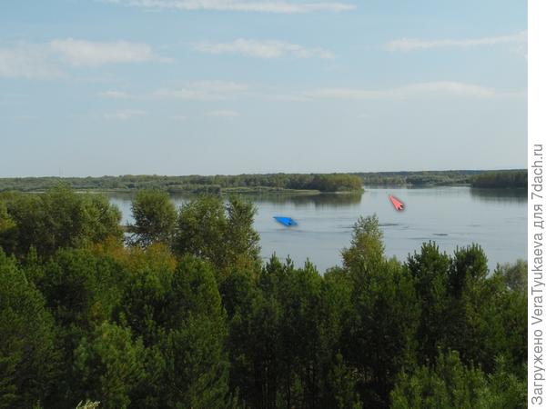 Стрелками показала две реки.