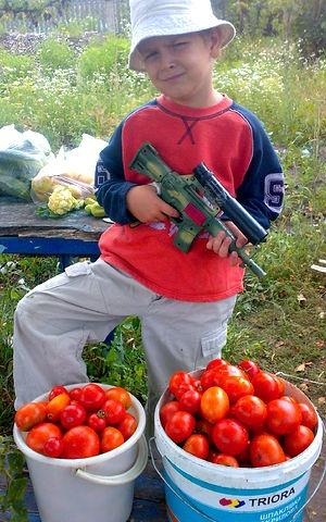 Дора, Дора, помидора,
Мы в саду поймали вора,
Стали думать и гадать,
Как нам вора наказать
