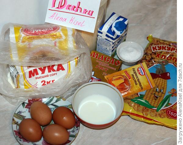Вишневый пирог с кукурузными хлопьями.