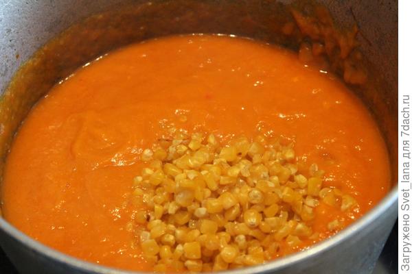 Тыквенный суп с кукурузой и сладким перцем - пошаговый рецепт приготовления с фото