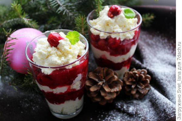 Десерт из вишни