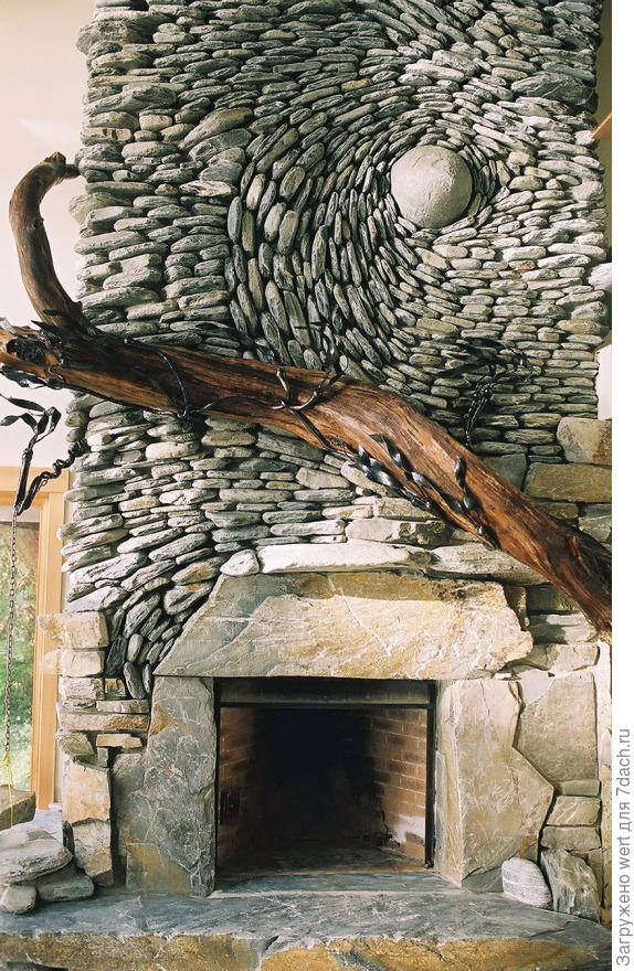 Панно из камня и гальки