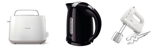 Тостер Philips HD2581/00 Чайник Philips HD4646/20 Миксер электрический Philips HR3705