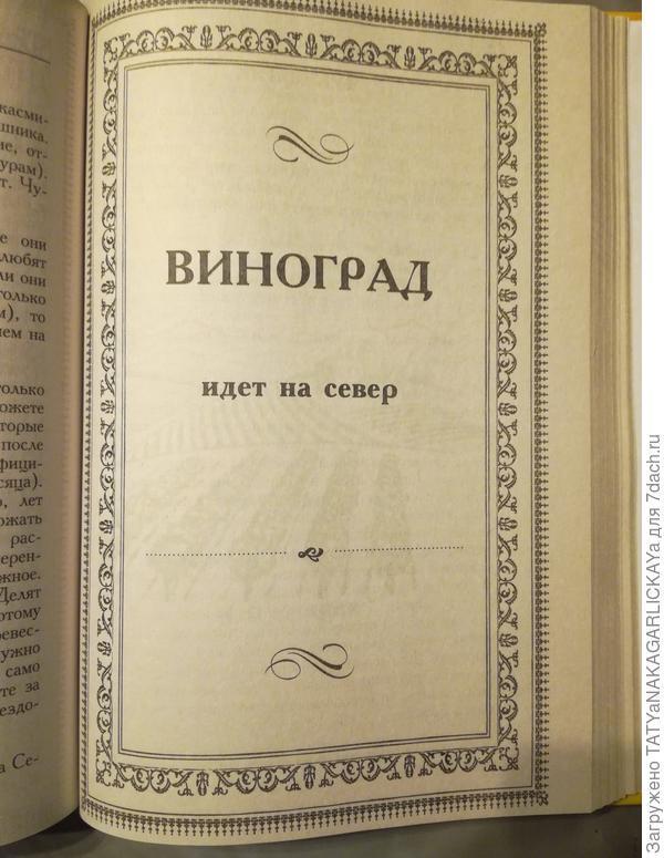 И о винограде есть раздел