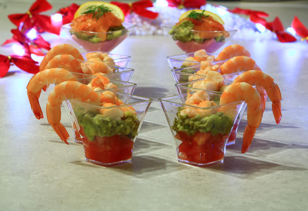 Закуска с креветками