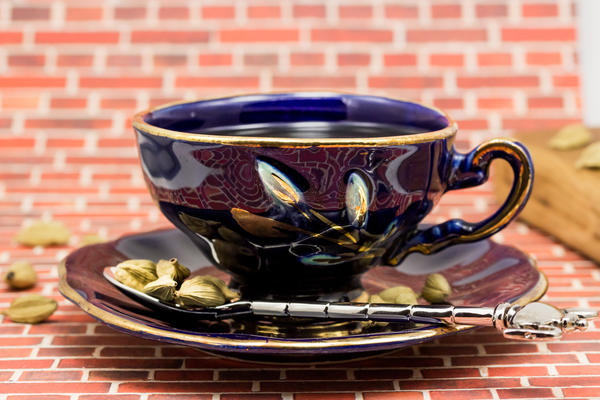 Кофе с кардамоном. Любуемся красивой чашкой