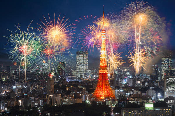 Токио в новогоднюю ночь