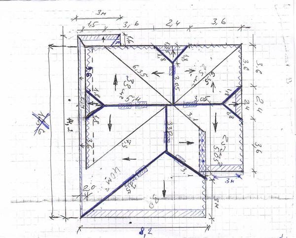 вот наша сложная крыша