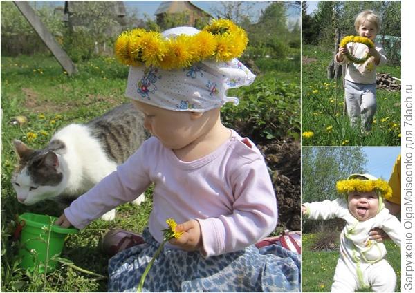 дети в венках из одуванчиков