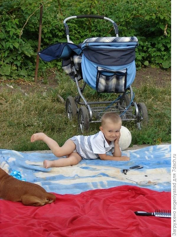 Это мой брат. Решил позагорать