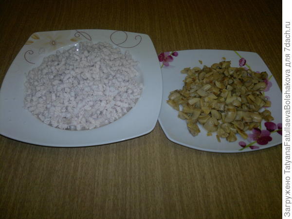 грибы и курица
