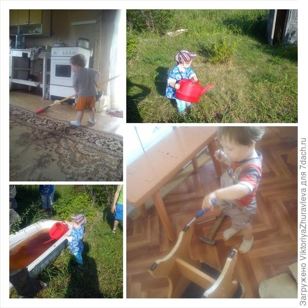 Поливает