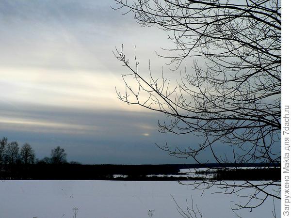 За деревней.