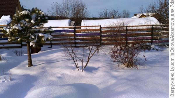 Снежок нападал на прошлой неделе.