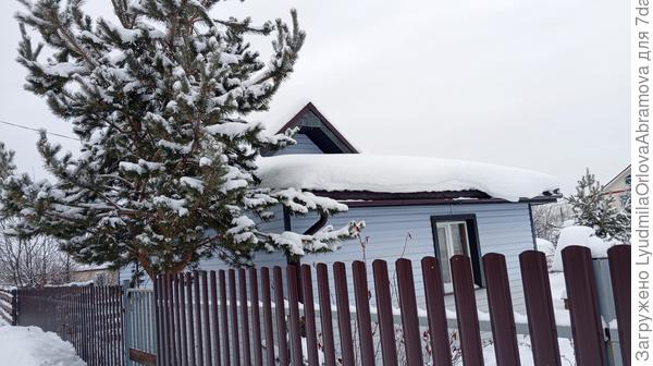 и на крыше дома