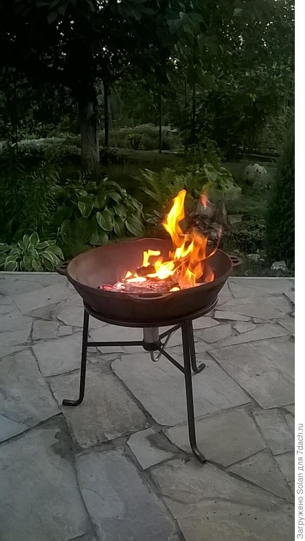 ...разожгла бы огонь, налила вино в бокал и пожарила что-нибудь на палочке. Или бы просто таращилась на огонь.