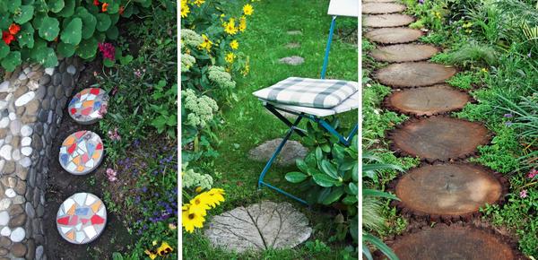 Как обустроить садовые дорожки из битой плитки-мозаики