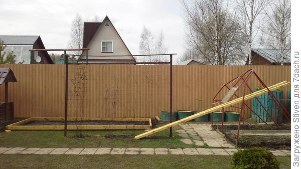 Брус для грядок в теплице