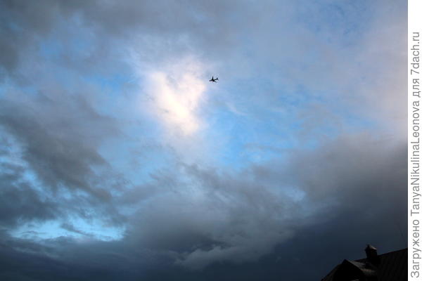 В вечернем небе...