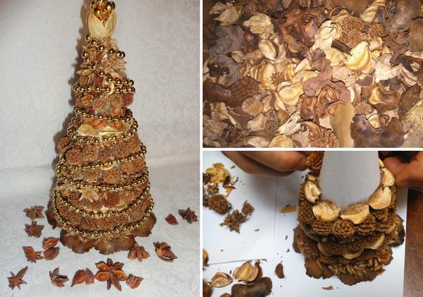 Елочка из сухоцветов за полчаса