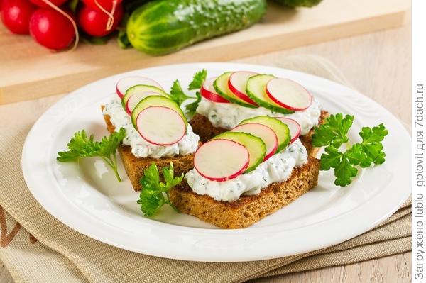 Тосты с творогом