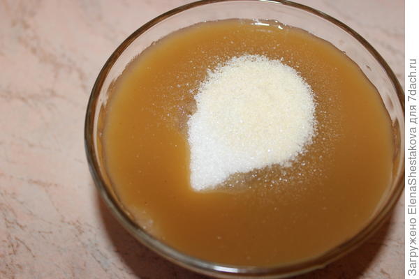 желатин с соком