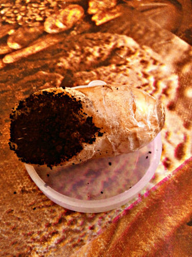 припудрила